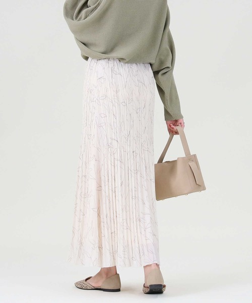 HONEYSUCKLE ROSE（ハニーサックルローズ）の「【HONEYSUCKLE ROSE】線画プリーツスカート（スカート・レディース・ライトベージュ/ブラック・M/L）」の14枚目の写真