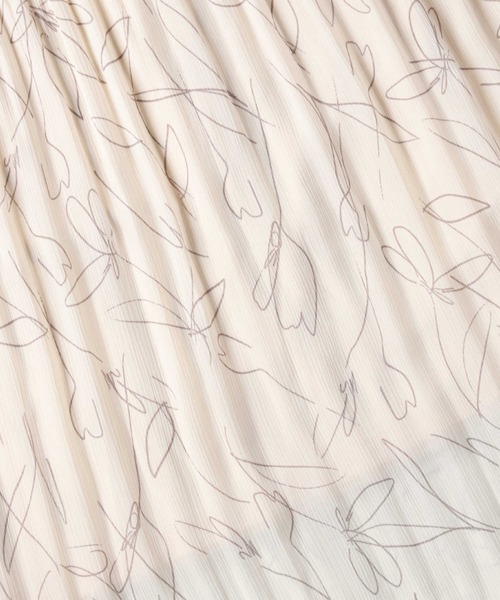 HONEYSUCKLE ROSE（ハニーサックルローズ）の「【HONEYSUCKLE ROSE】線画プリーツスカート（スカート・レディース・ライトベージュ/ブラック・M/L）」の19枚目の写真