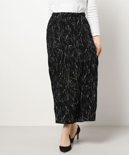 HONEYSUCKLE ROSE（ハニーサックルローズ）の「【HONEYSUCKLE ROSE】線画プリーツスカート（スカート・レディース・ライトベージュ/ブラック・M/L）」の11枚目の写真