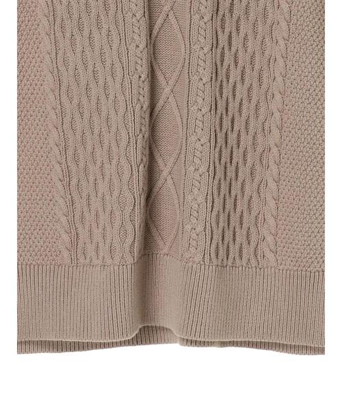 AMERICAN HOLIC（アメリカンホリック）の「ケーブルサイドスリットニットベスト　＊（ベスト・レディース・オフホワイト/モカ・FREE）」の5枚目の写真