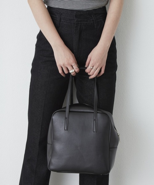 Aunt Marie's（アントマリーズ）の「レザースクエアボストン/AUNT MARIE'S（ボストンバッグ・レディース・ブラック/ベージュ・FREE）」の21枚目の写真