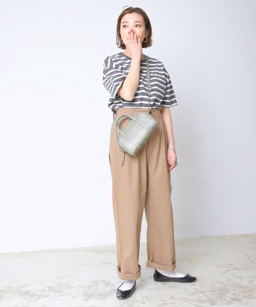 FREAK'S STORE（フリークスストア）の「【WEB限定】MACOBER/マコバー　別注コットンリネンフレンチワークパンツ（スラックス・レディース・ブラック/ベージュ/ナチュラル/サックスブルー・38/36）」の8枚目の写真