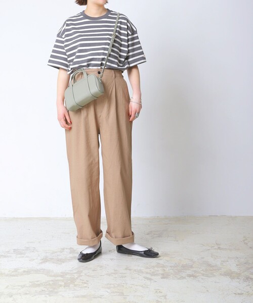 FREAK'S STORE（フリークスストア）の「【WEB限定】MACOBER/マコバー　別注コットンリネンフレンチワークパンツ（スラックス・レディース・ブラック/ベージュ/ナチュラル/サックスブルー・38/36）」の11枚目の写真