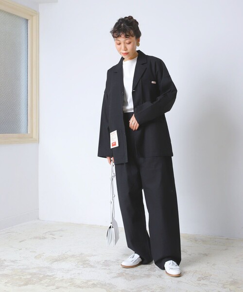 FREAK'S STORE（フリークスストア）の「【WEB限定】MACOBER/マコバー　別注コットンリネンフレンチワークパンツ（スラックス・レディース・ブラック/ベージュ/ナチュラル/サックスブルー・38/36）」の17枚目の写真