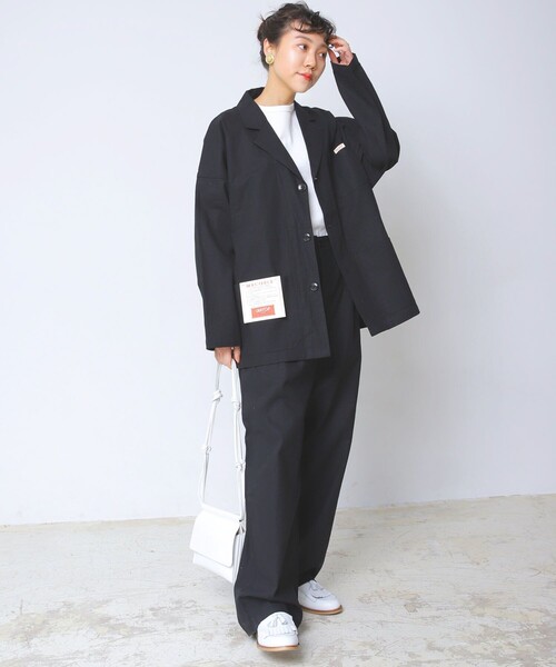 FREAK'S STORE（フリークスストア）の「【WEB限定】MACOBER/マコバー　別注コットンリネンフレンチワークパンツ（スラックス・レディース・ブラック/ベージュ/ナチュラル/サックスブルー・38/36）」の13枚目の写真