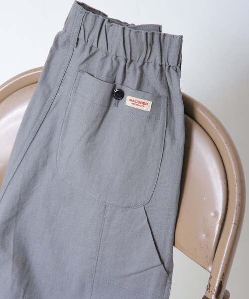 FREAK'S STORE（フリークスストア）の「【WEB限定】MACOBER/マコバー　別注コットンリネンフレンチワークパンツ（スラックス・レディース・ブラック/ベージュ/ナチュラル/サックスブルー・38/36）」の16枚目の写真