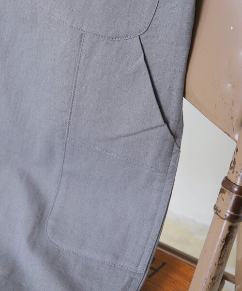 FREAK'S STORE（フリークスストア）の「【WEB限定】MACOBER/マコバー　別注コットンリネンフレンチワークパンツ（スラックス・レディース・ブラック/ベージュ/ナチュラル/サックスブルー・38/36）」の12枚目の写真
