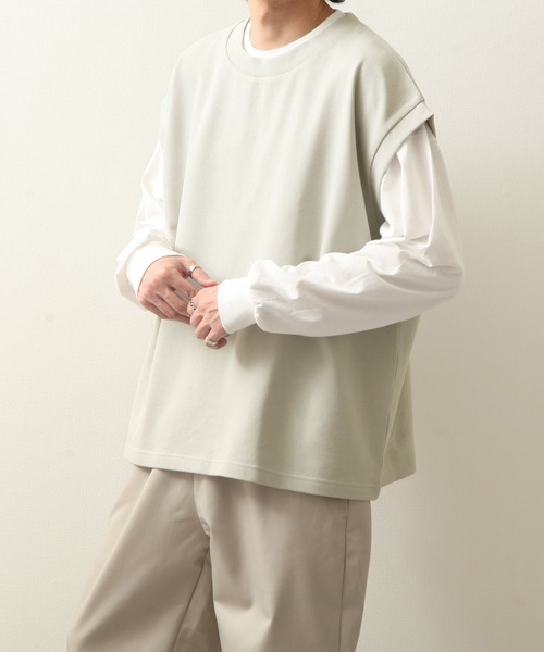 ZIP FIVE(ジップファイブ)の「【ZIP FIVE】カノコビッグニットベスト(ベスト・レディース・ベージュ/グレー/ブルー・MEDIUM/LARGE)」の12枚目の写真