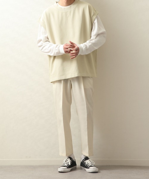 ZIP FIVE(ジップファイブ)の「【ZIP FIVE】カノコビッグニットベスト(ベスト・レディース・ベージュ/グレー/ブルー・MEDIUM/LARGE)」の7枚目の写真