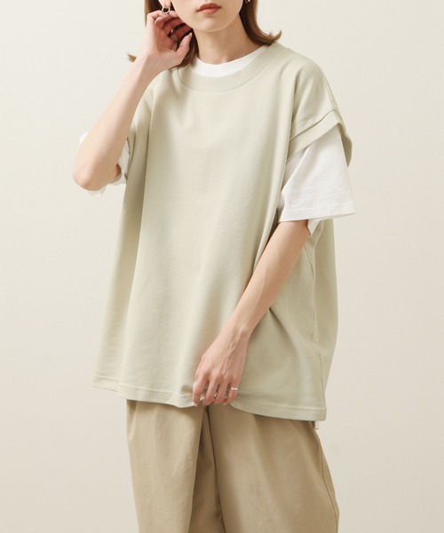 ZIP FIVE(ジップファイブ)の「【ZIP FIVE】カノコビッグニットベスト(ベスト・レディース・ベージュ/グレー/ブルー・MEDIUM/LARGE)」の4枚目の写真