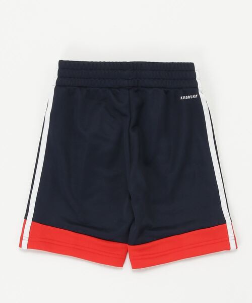 adidas（アディダス）の「3ストライプス AEROREADY PRIMEBLUE ショーツ [3-Stripes AEROREADY Primeblue Shorts] アディダス（その他パンツ・キッズ・ダークネイビー/ブラック×グリーン・130/140/150/160/110/120）」の3枚目の写真