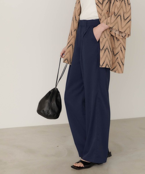 forksy.（フォルクシー）の「【forksy.】2タックカラースラックスパンツ（スラックス・レディース・ネイビー/オレンジ/レッド/グリーン/ライトベージュ/カーキ/ブラック/ベージュ/ブラウン/オレンジ系その他/ブルーグリーン・FREE）」の7枚目の写真