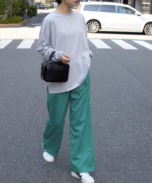 forksy.（フォルクシー）の「【forksy.】2タックカラースラックスパンツ（スラックス・レディース・ネイビー/オレンジ/レッド/グリーン/ライトベージュ/カーキ/ブラック/ベージュ/ブラウン/オレンジ系その他/ブルーグリーン・FREE）」の8枚目の写真