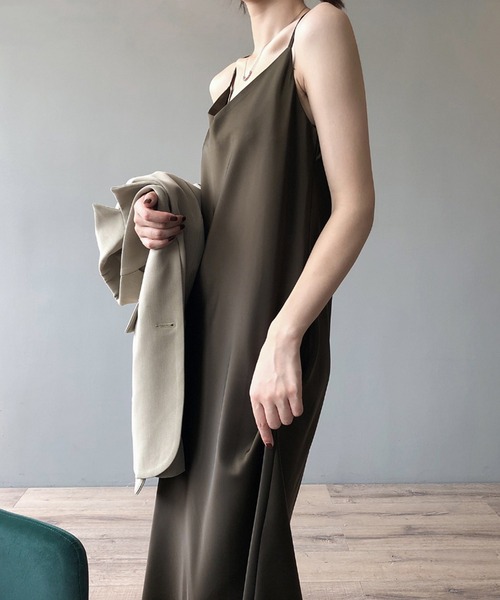 aimoha(アイモハ)の「キャミソールワンピース (SS)(ワンピース・レディース・ブラック/グリーン/チョコ・MEDIUM/LARGE)」の14枚目の写真