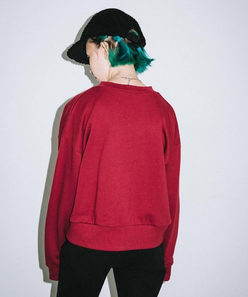 X-girl（エックスガール）の「スウェットカットソー（スウェット・レディース・ホワイト・1）」の7枚目の写真