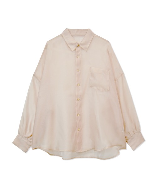 ANDGEEBEE(アンジービー)の「シアーシャツ(シャツ/ブラウス・レディース・ブラック/ベージュ・MEDIUM)」の14枚目の写真