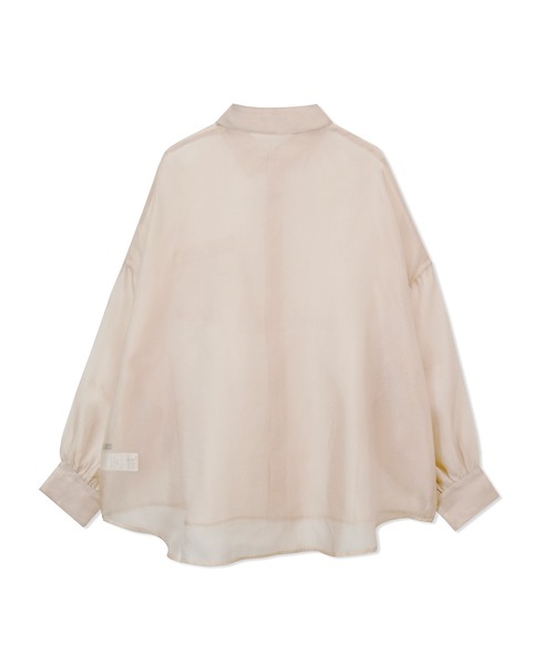 ANDGEEBEE(アンジービー)の「シアーシャツ(シャツ/ブラウス・レディース・ブラック/ベージュ・MEDIUM)」の15枚目の写真