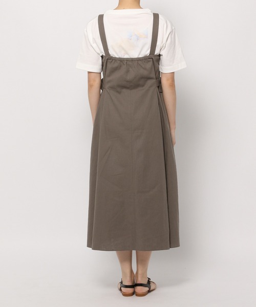 GLOBAL WORK（グローバルワーク）の「リネンコンSETUPワンピース【MATINEE LINE】/940059（ワンピース・レディース・グリーン系その他6/ダークブラウン/グレイッシュベージュ・FREE）」の13枚目の写真