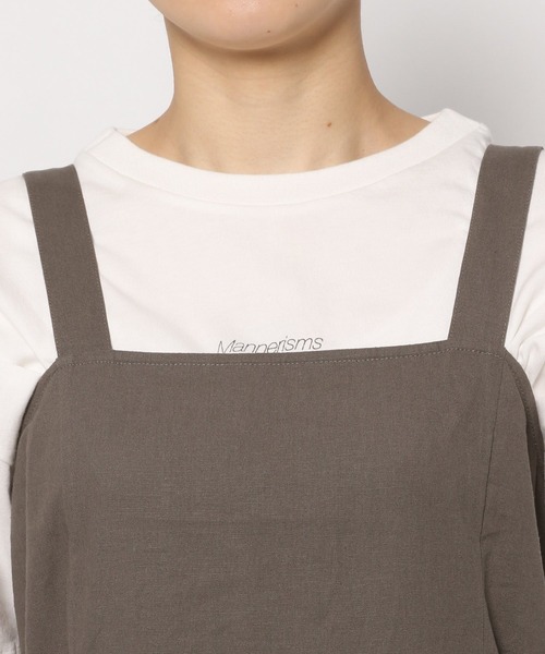 GLOBAL WORK（グローバルワーク）の「リネンコンSETUPワンピース【MATINEE LINE】/940059（ワンピース・レディース・グリーン系その他6/ダークブラウン/グレイッシュベージュ・FREE）」の19枚目の写真