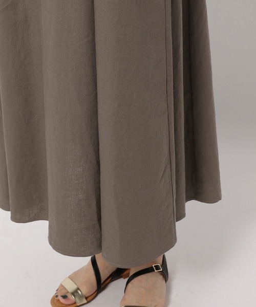 GLOBAL WORK（グローバルワーク）の「リネンコンSETUPワンピース【MATINEE LINE】/940059（ワンピース・レディース・グリーン系その他6/ダークブラウン/グレイッシュベージュ・FREE）」の18枚目の写真