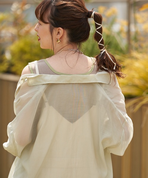 DISCOAT（ディスコート）の「【ZOZO限定】パイピングスクエアタンクトップ（タンクトップ・レディース・アイボリー/ブラック/グレイッシュベージュ・FREE）」の15枚目の写真