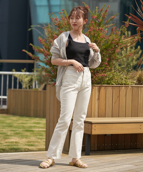 DISCOAT（ディスコート）の「【ZOZO限定】パイピングスクエアタンクトップ（タンクトップ・レディース・アイボリー/ブラック/グレイッシュベージュ・FREE）」の16枚目の写真