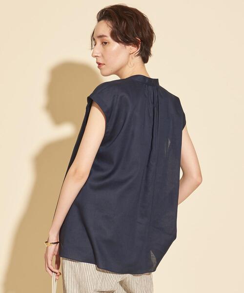 BEAUTY&YOUTH UNITED ARROWS（ビューティーアンドユースユナイテッドアローズ）の「BY∴ ツイルボタンスキッパーブラウス -ウォッシャブル-（シャツ/ブラウス・レディース・ホワイト/ネイビー/オレンジ・FREE）」の12枚目の写真