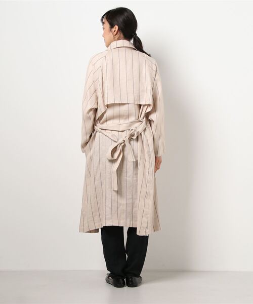 LUCA/LADY LUCK LUCA（ルカ/レディラックルカ）の「LC/LLL ストライプトレンチコート（トレンチコート・レディース・アイボリー/キャメル・FREE）」の4枚目の写真