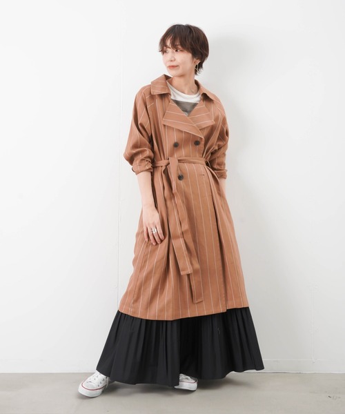 LUCA/LADY LUCK LUCA（ルカ/レディラックルカ）の「LC/LLL ストライプトレンチコート（トレンチコート・レディース・アイボリー/キャメル・FREE）」の2枚目の写真