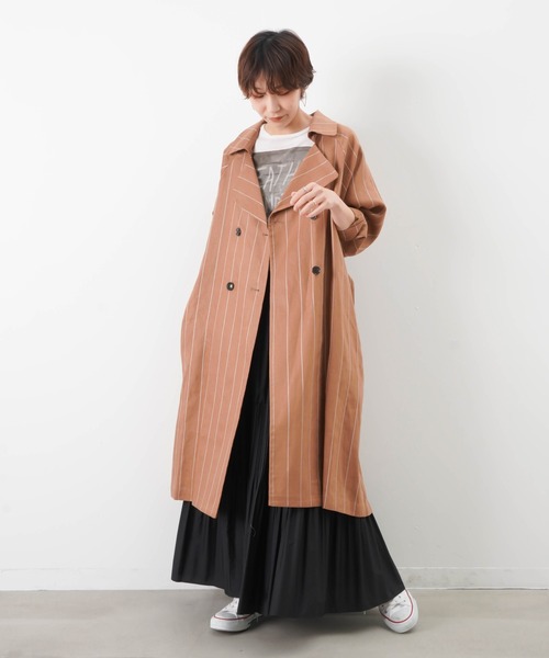LUCA/LADY LUCK LUCA（ルカ/レディラックルカ）の「LC/LLL ストライプトレンチコート（トレンチコート・レディース・アイボリー/キャメル・FREE）」の15枚目の写真