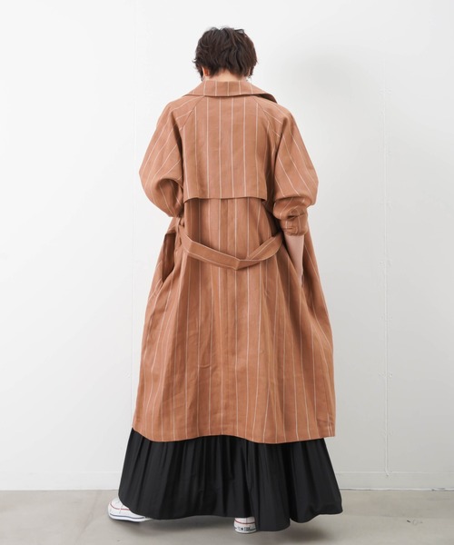 LUCA/LADY LUCK LUCA（ルカ/レディラックルカ）の「LC/LLL ストライプトレンチコート（トレンチコート・レディース・アイボリー/キャメル・FREE）」の11枚目の写真