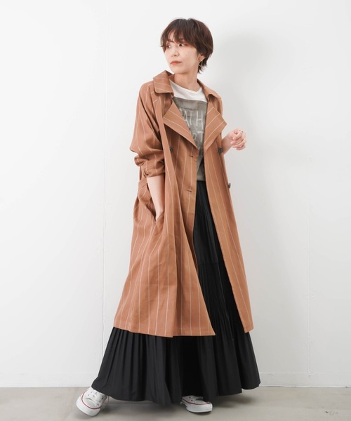 LUCA/LADY LUCK LUCA（ルカ/レディラックルカ）の「LC/LLL ストライプトレンチコート（トレンチコート・レディース・アイボリー/キャメル・FREE）」の14枚目の写真