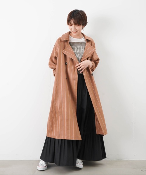LUCA/LADY LUCK LUCA（ルカ/レディラックルカ）の「LC/LLL ストライプトレンチコート（トレンチコート・レディース・アイボリー/キャメル・FREE）」の9枚目の写真