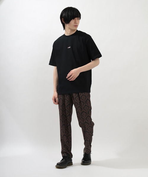 FILA（フィラ）の「【FILA/フィラ】オーバーサイズ ブランド ブロックロゴ刺繍 Tシャツ（Tシャツ/カットソー・メンズ・ブラック/レッド/グリーン/ブラック系その他/ホワイト・M/L/XL）」の7枚目の写真