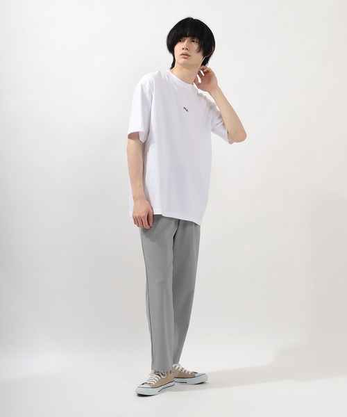 FILA（フィラ）の「【FILA/フィラ】オーバーサイズ ブランド ブロックロゴ刺繍 Tシャツ（Tシャツ/カットソー・メンズ・ブラック/レッド/グリーン/ブラック系その他/ホワイト・M/L/XL）」の6枚目の写真