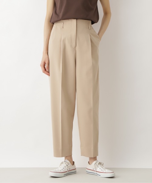 NATURAL BEAUTY BASIC（ナチュラルビューティーベーシック）の「ハイウエストコクーンパンツ（その他パンツ・レディース・ライトグリーン/ブラック/ベージュ・X-SMALL/SMALL/MEDIUM）」の3枚目の写真