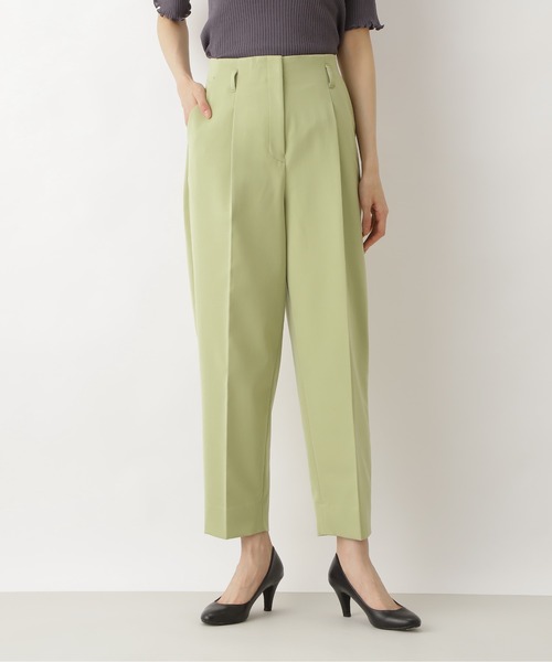 NATURAL BEAUTY BASIC（ナチュラルビューティーベーシック）の「ハイウエストコクーンパンツ（その他パンツ・レディース・ライトグリーン/ブラック/ベージュ・X-SMALL/SMALL/MEDIUM）」の8枚目の写真