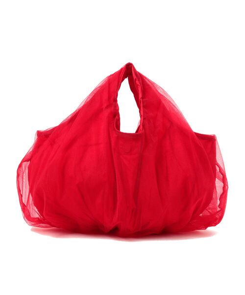 Ray BEAMS(レイビームス)の「HELOYSE / バルーン チュール バッグ S(トートバッグ・レディース・レッド/グリーン・ONE SIZE)」の3枚目の写真