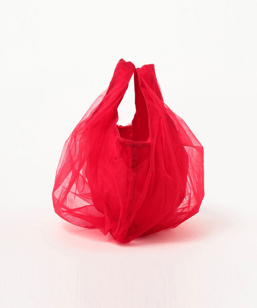 Ray BEAMS(レイビームス)の「HELOYSE / バルーン チュール バッグ S(トートバッグ・レディース・レッド/グリーン・ONE SIZE)」の4枚目の写真