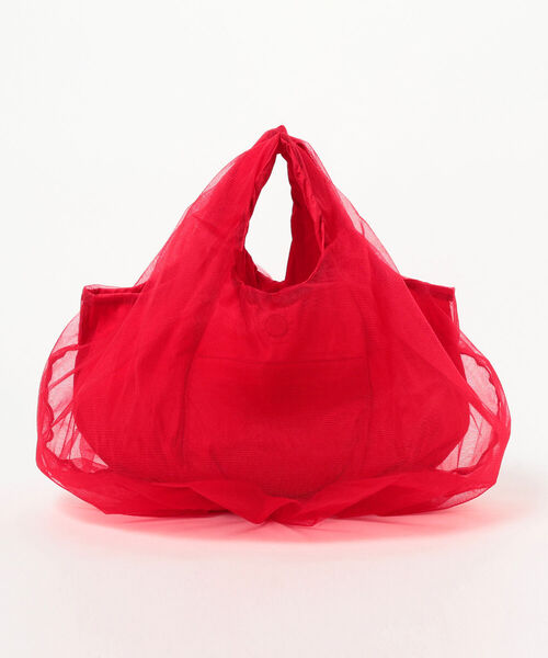 Ray BEAMS(レイビームス)の「HELOYSE / バルーン チュール バッグ S(トートバッグ・レディース・レッド/グリーン・ONE SIZE)」の5枚目の写真
