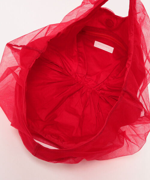 Ray BEAMS(レイビームス)の「HELOYSE / バルーン チュール バッグ S(トートバッグ・レディース・レッド/グリーン・ONE SIZE)」の8枚目の写真