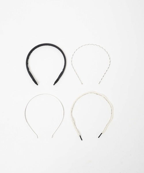 WEGO（ウィゴー）の「WEGO/【4点セット】マルチPUカチューシャ（カチューシャ・レディース・ベージュ/オフホワイト/パープル/ブラック/その他1・FREE）」の7枚目の写真