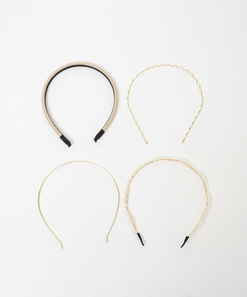 WEGO（ウィゴー）の「WEGO/【4点セット】マルチPUカチューシャ（カチューシャ・レディース・ベージュ/オフホワイト/パープル/ブラック/その他1・FREE）」の9枚目の写真