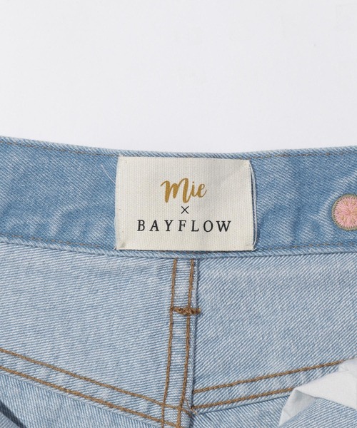 BAYFLOW(ベイフロー)の「MIEコラボ/ショートパンツ(デニムパンツ・レディース・ライトブルー/ホワイト・MEDIUM/SMALL)」の5枚目の写真