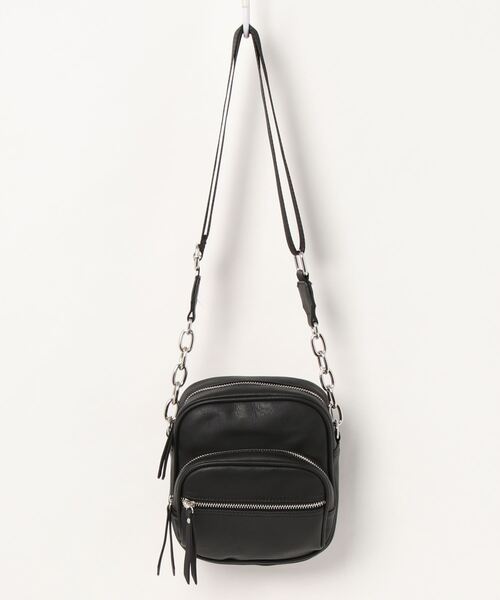 kutir（クティール）の「フェイクレザーショルダーバッグ（ショルダーバッグ・レディース・ブラック・FREE）」の4枚目の写真