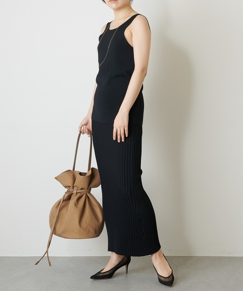 the dilettante（ザ・ディレッタント）の「【the dilettante】別注ドロストリングバッグ（トートバッグ・レディース・ベージュ/ホワイト・FREE）」の8枚目の写真