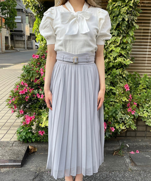 TITTY&CO.(ティティーアンドコー)の「2WAYサス付ベルトチュールスカート(スカート・レディース・ライトブルー/ブラック/ベージュ・SMALL/MEDIUM)」の6枚目の写真