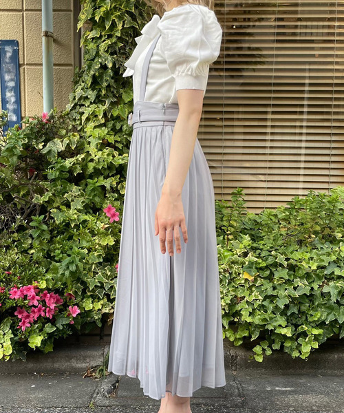 TITTY&CO.(ティティーアンドコー)の「2WAYサス付ベルトチュールスカート(スカート・レディース・ライトブルー/ブラック/ベージュ・SMALL/MEDIUM)」の12枚目の写真