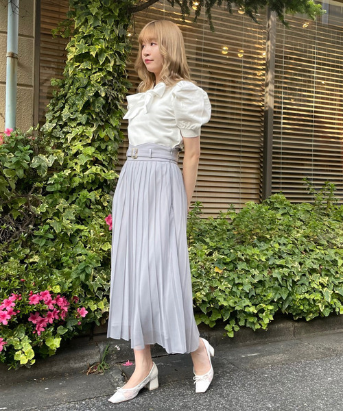 TITTY&CO.(ティティーアンドコー)の「2WAYサス付ベルトチュールスカート(スカート・レディース・ライトブルー/ブラック/ベージュ・SMALL/MEDIUM)」の13枚目の写真