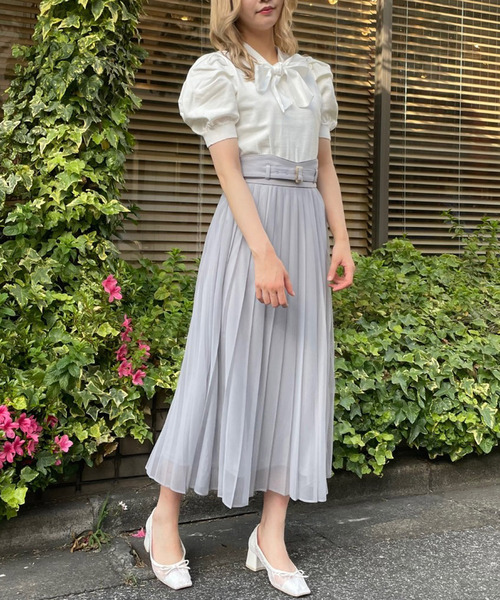 TITTY&CO.(ティティーアンドコー)の「2WAYサス付ベルトチュールスカート(スカート・レディース・ライトブルー/ブラック/ベージュ・SMALL/MEDIUM)」の10枚目の写真